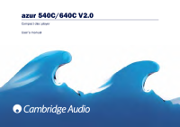 Cambridge Audio Azur 640C v2 - Owners manual